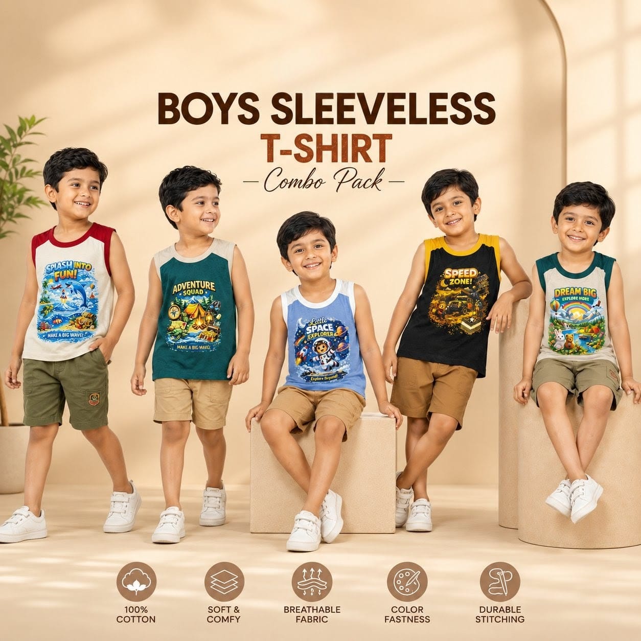 5 pies Premium Sleeveless T shirt