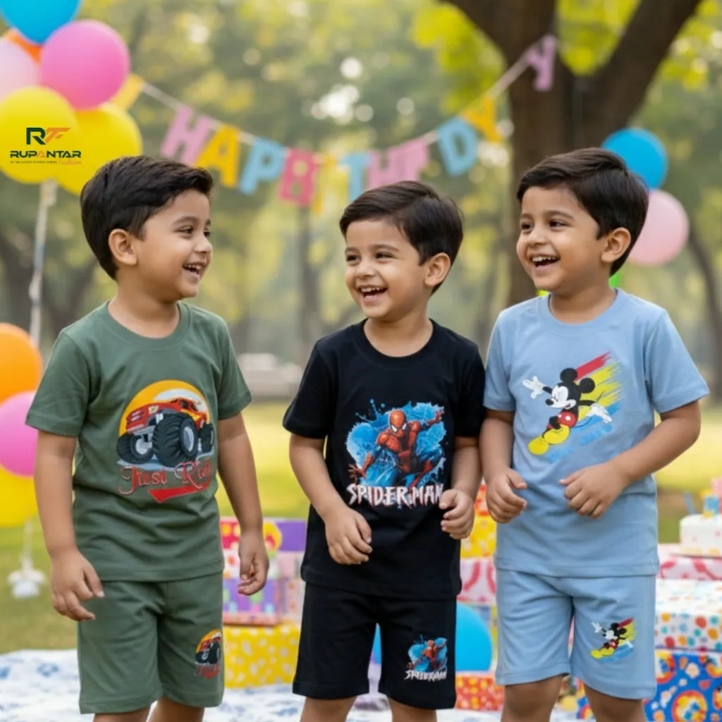 Boys T-shirt+Pant 3-Sets Combo